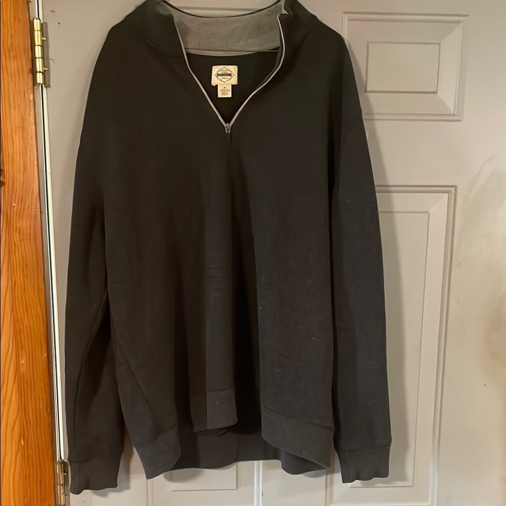Lands' End Black Zip Up Sweater